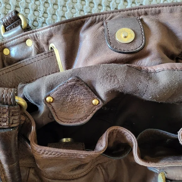 🥀🌻Y2k Juicy Couture Brown Leather Women's Bag - Picture 7 of 11